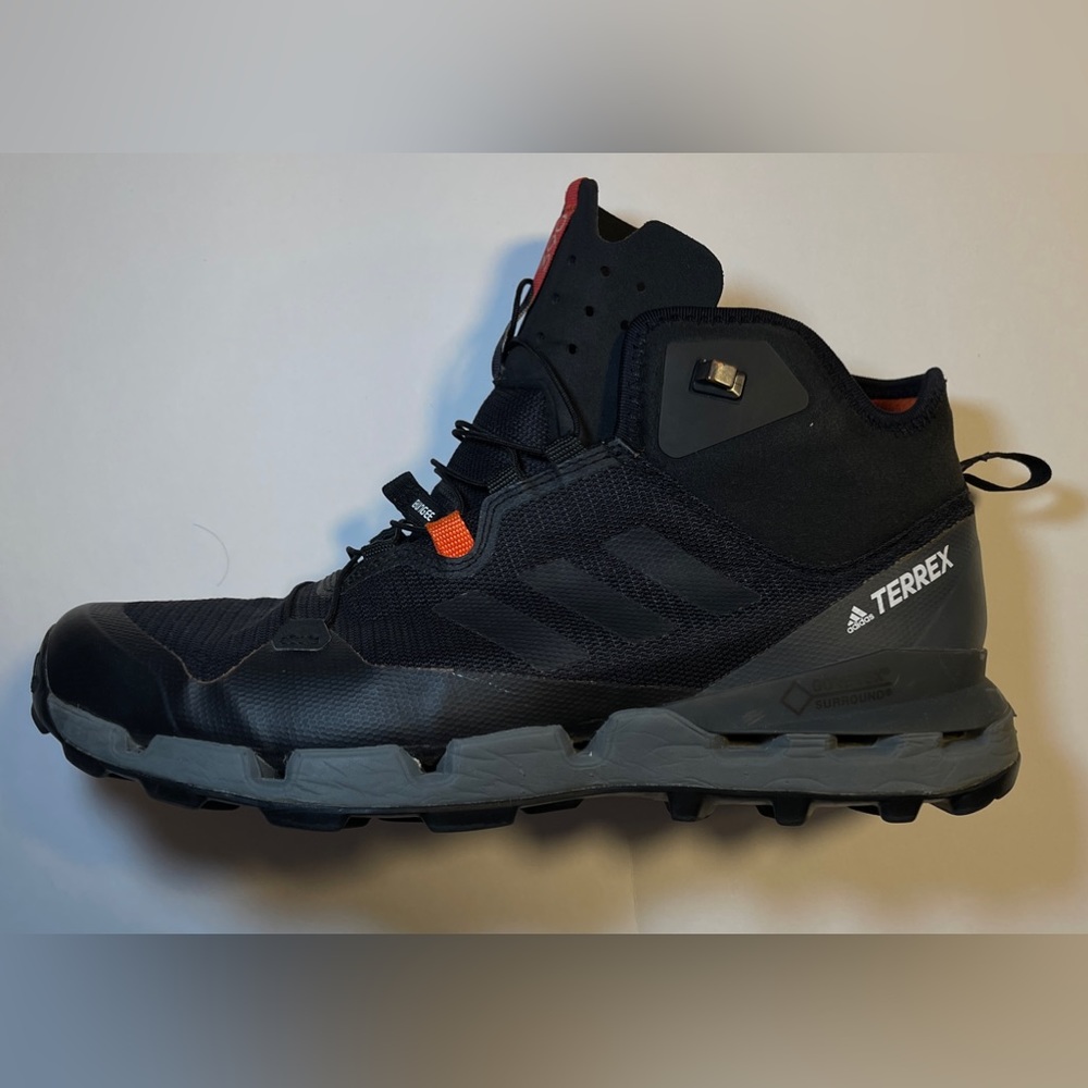 Adidas Terrex 390 Gortex Surround Hightop Men’s 9.5 Black/Gray/Orange Speedlace